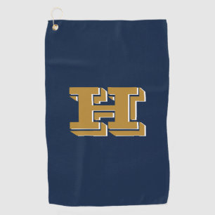 Navy Blue and Gold College Colors Golf Towel