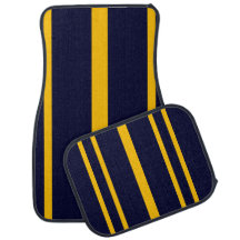 Navy Blue and Gold Striped 