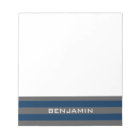 Navy Blue and Gray Rugby Stripes with Custom Name