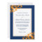 Navy Blue and Orange Flourish Swirls Wedding