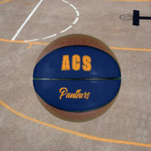 Navy Blue and Orange School Colours Team Basketball