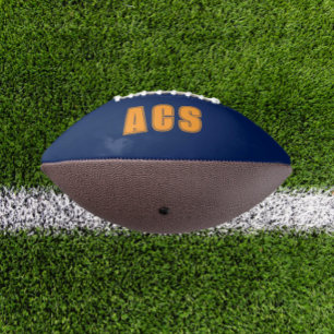 Navy Blue and Orange School Colours Team Football