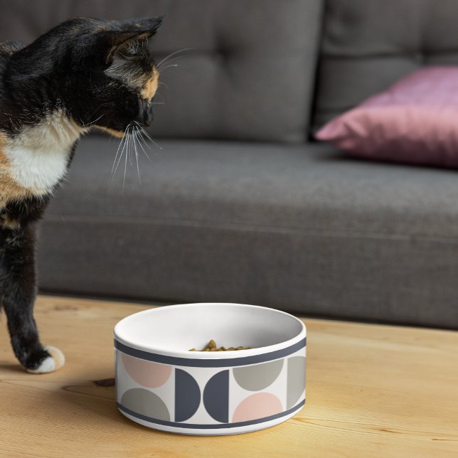 Navy Blue and Pink Retro/Mid-Century Circles Pet (Creator Uploaded)