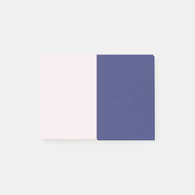 Navy Blue and Pink Vertical Colour Blocks Post-it Notes (Front)