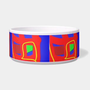Navy blue and red abstact patterns glowing brite