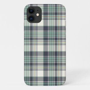 Navy Blue and Seafoam Coastal Plaid Case-Mate iPhone Case