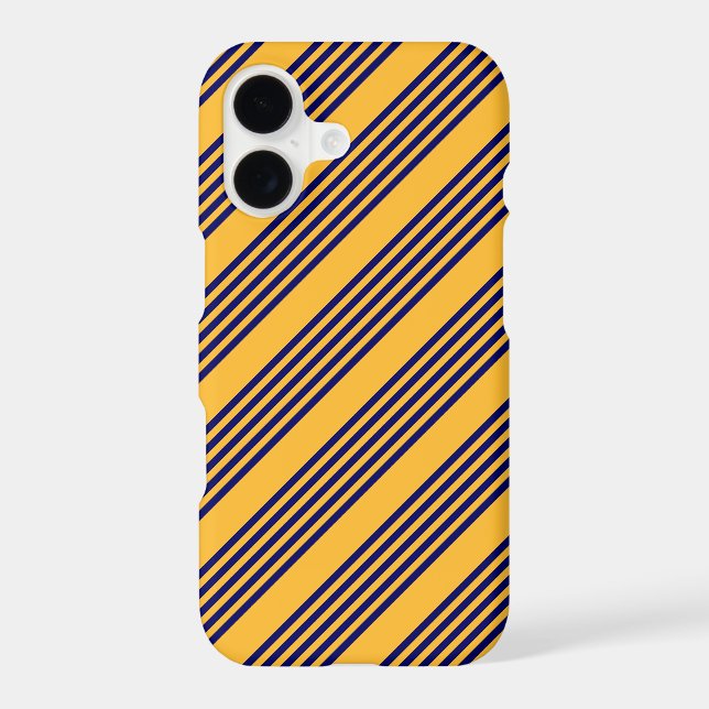 Navy blue and sunny yellow five stripes pattern (Back)