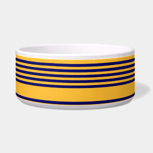 Navy blue and sunny yellow five stripes pattern