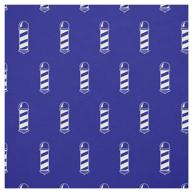 Navy Blue and White Barbershop Pole Pattern Fabric (Swatch)