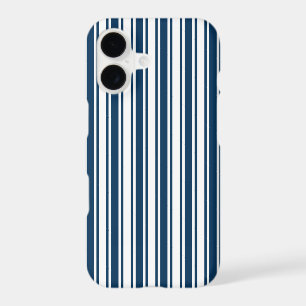 Navy blue and white candy stripes