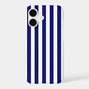 Navy blue and white candy stripes