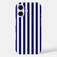 Navy blue and white candy stripes