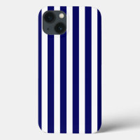 Navy blue and white candy stripes Case-Mate iPhone