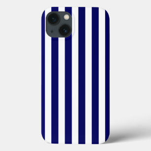 Navy blue and white candy stripes Case-Mate iPhone iPhone 13 Case