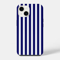 Navy blue and white candy stripes