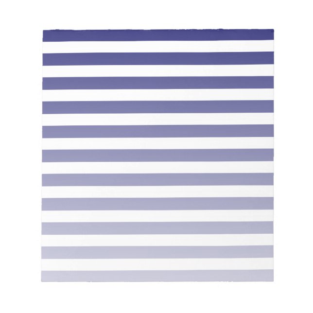 Navy blue and white candy stripes notepad (Front)