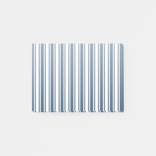 Navy blue and white candy stripes post-it notes