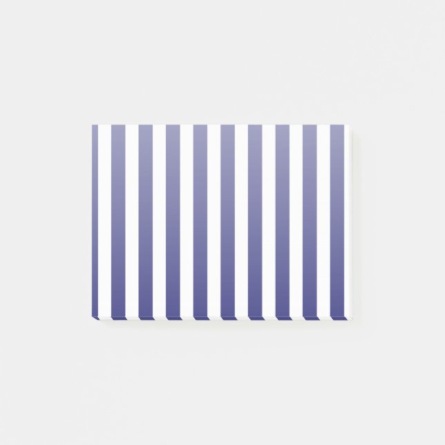 Navy blue and white candy stripes post-it notes (Front)