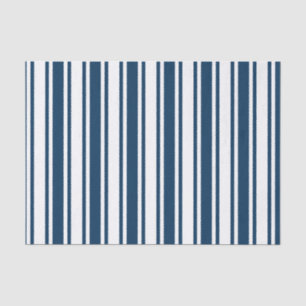 Navy blue and white candy stripes tissue paper