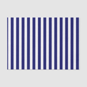 Navy blue and white candy stripes tissue paper