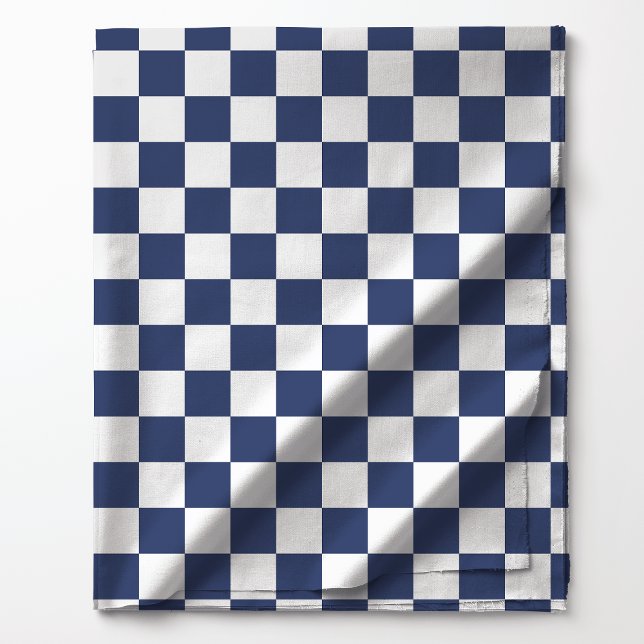 Navy Blue and White Chequered Pattern Fabric (Creator Uploaded)