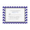 Navy Blue and White Chevron Pattern Wedding RSVP