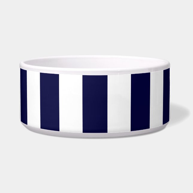 Navy Blue and White Extra Large Stripe Pattern (Front)