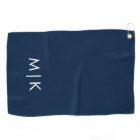Navy Blue and White | Modern Monogram
