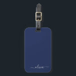Navy Blue and White Modern Monogram Luggage Tag<br><div class="desc">Introducing our Navy Blue and White Modern Monogram Collection: Elevate your home decor with our sophisticated collection featuring a contemporary navy blue and white colour scheme. Each piece is meticulously crafted to exude elegance and style, perfect for adding a touch of modern flair to any room. Whether you're looking for...</div>