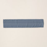 Navy blue and white nautical stripe neck scarf<br><div class="desc">Navy blue and white nautical stripe chiffon scarf for neck, hair or head. Custom thin transparent scarves with beautiful print. Available in different sizes, colours and shapes. Long or square shaped. Add your own name or text optionally. Make lines thicker if needed. Create unique Birthday gift for sailor's wife, mum,...</div>