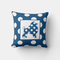 Navy Blue and White Polka Dot