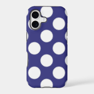 Navy Blue and White Polka Dot Pattern