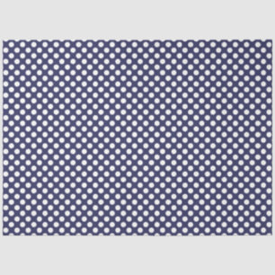 Navy Blue and White Polka Dot Tissue Paper
