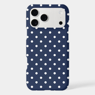 Navy Blue and White Polka Dots Modern Fashion
