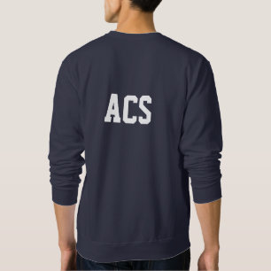 Navy Blue and White School Colours and Letters Sweatshirt