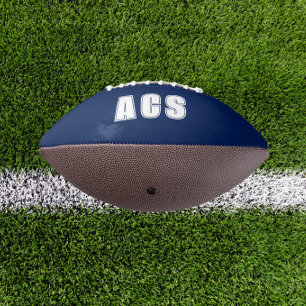 Navy Blue and White School Colours Team Football
