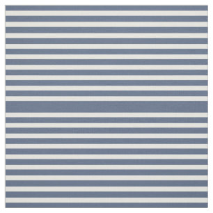 Navy Blue and White Striped Fabric