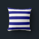 Navy Blue and White Stripes Cushion<br><div class="desc">Navy Blue and White Stripes</div>