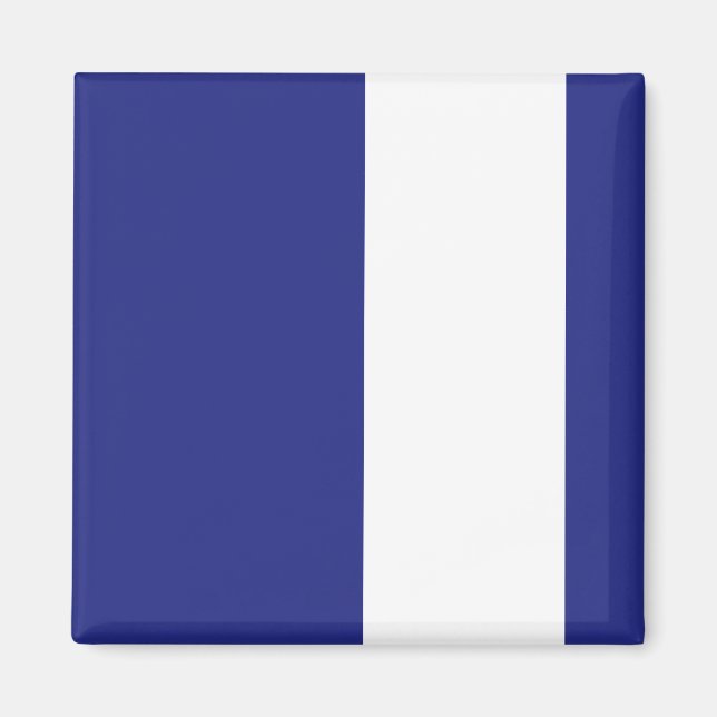 Navy blue and white stripes magnet (Front)