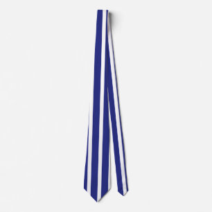 Navy blue and white stripes pattern tie