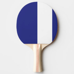Navy blue and white stripes ping pong paddle