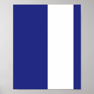 Navy blue and white stripes poster