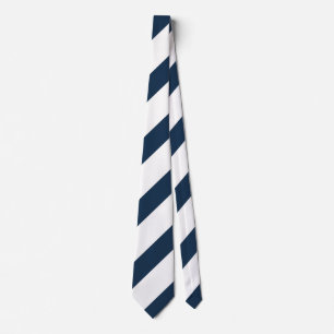 Navy Blue and White Stripes Tie