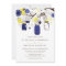 Navy Blue and Yellow Hanging Mason Jars Wedding