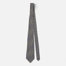 Navy Blue and Yellow Stripes Tie