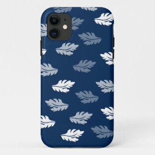 Navy Blue Antique Leaves Pattern  Case-Mate iPhone Case