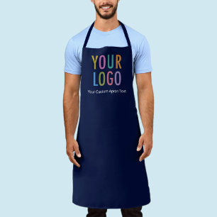 Navy Blue Apron Promotional Custom Company Logo