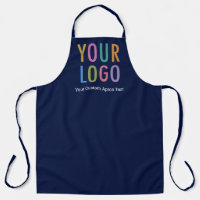 Navy Blue Apron Promotional Custom Company Logo