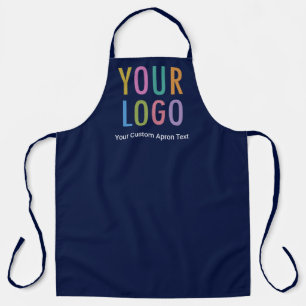 Navy Blue Apron Promotional Custom Company Logo
