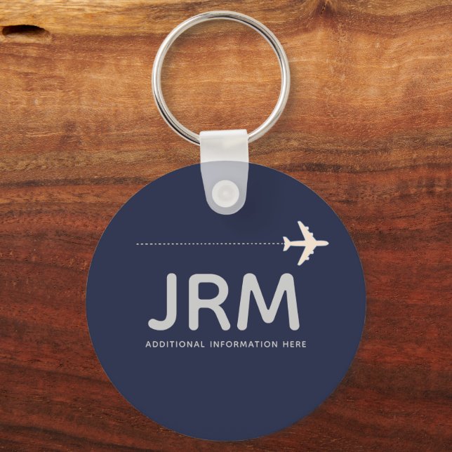 Navy Blue Avion Keys of the Pilot Key Ring (Back)